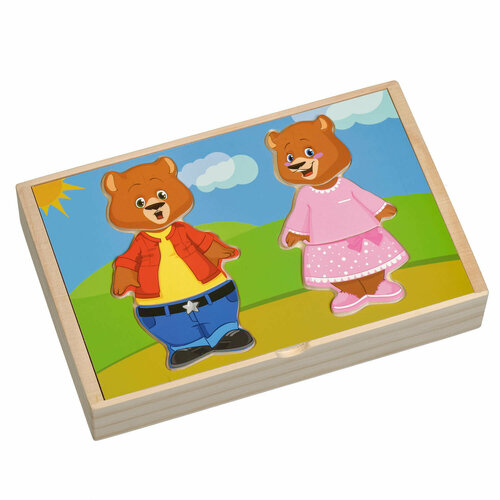 МДИ. Деревянная игрушка Два медведя мди деревянная игрушка набор для приготовления завтрака