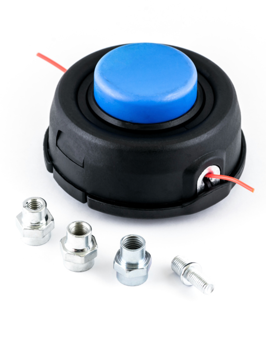 фото Головка для триммера T35 Universal. Адаптеры (M8x1.25, M10x1.0, M10x1.25, M12x1.75) в комплекте.