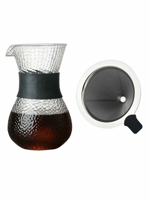 Набор для приготовления кофе - Кемекс, Кофейная Палитра, стекло, металл.