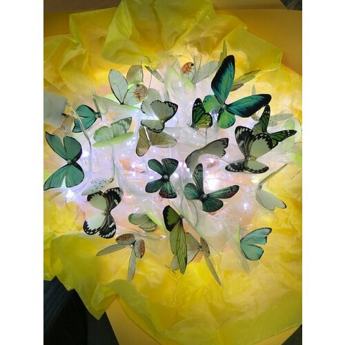 Букет со светящимися бабочками Желтый