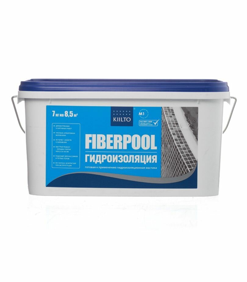 мастика гидроизоляционная Kiilto FIBERPOOL 7 кг., арт.T3723.300 - фото №5