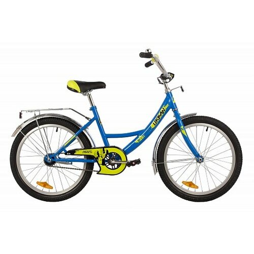 фото Велосипед novatrack 20" urban синий, защ а-тип, тормоз нож, крылья и багаж хром, без доп колес