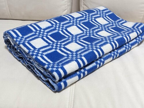 Одеяло байковое 140х200 тёмно-синее