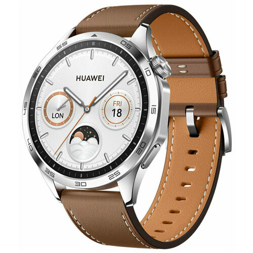 Умные часы Huawei Watch GT 4, PNX-B19, 55020BGX, Brown Leather умные часы huawei gt 3 mil b19 32 мм золотистый