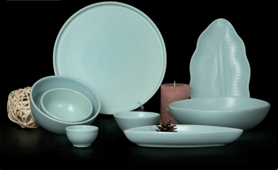 Салатник фигурный 8' 210мм, бирюзовый "Cuong Phat Acquamarina" - 1 шт — фото 6