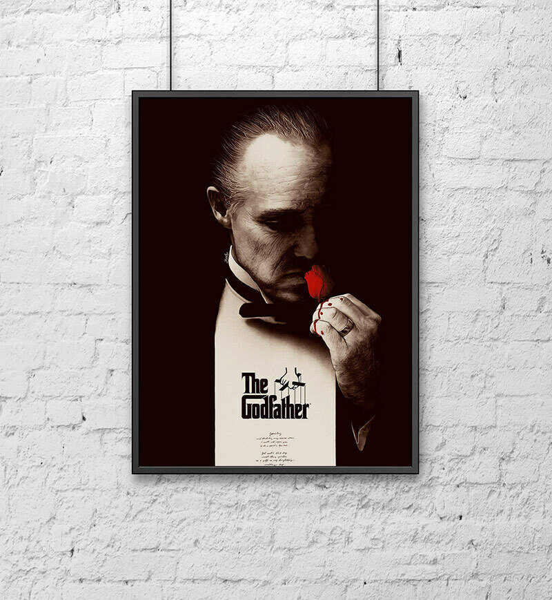 Постер для интерьера на стену (50х70 см). Кино Крестный отец (Godfather)