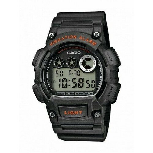 Наручные часы CASIO Collection W-735H-8A, черный, оранжевый