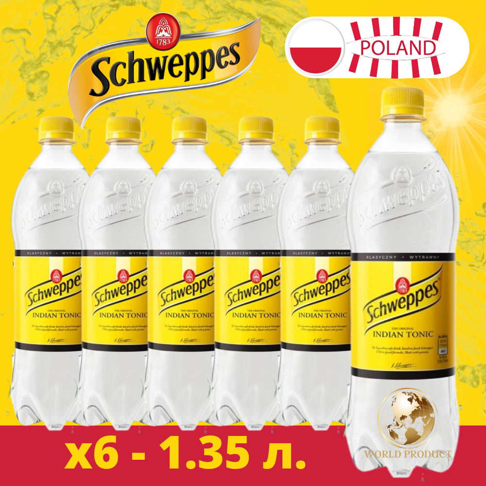 Schweppes Швепс Индиан Тоник 1,35 л - фотография № 1