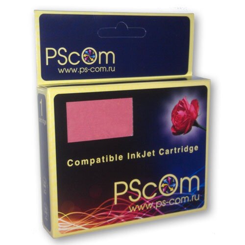 Картридж Ps-Com голубой (cyan) совместимый с Epson T1302 XL / C13T13024010, объем 10,1 мл.