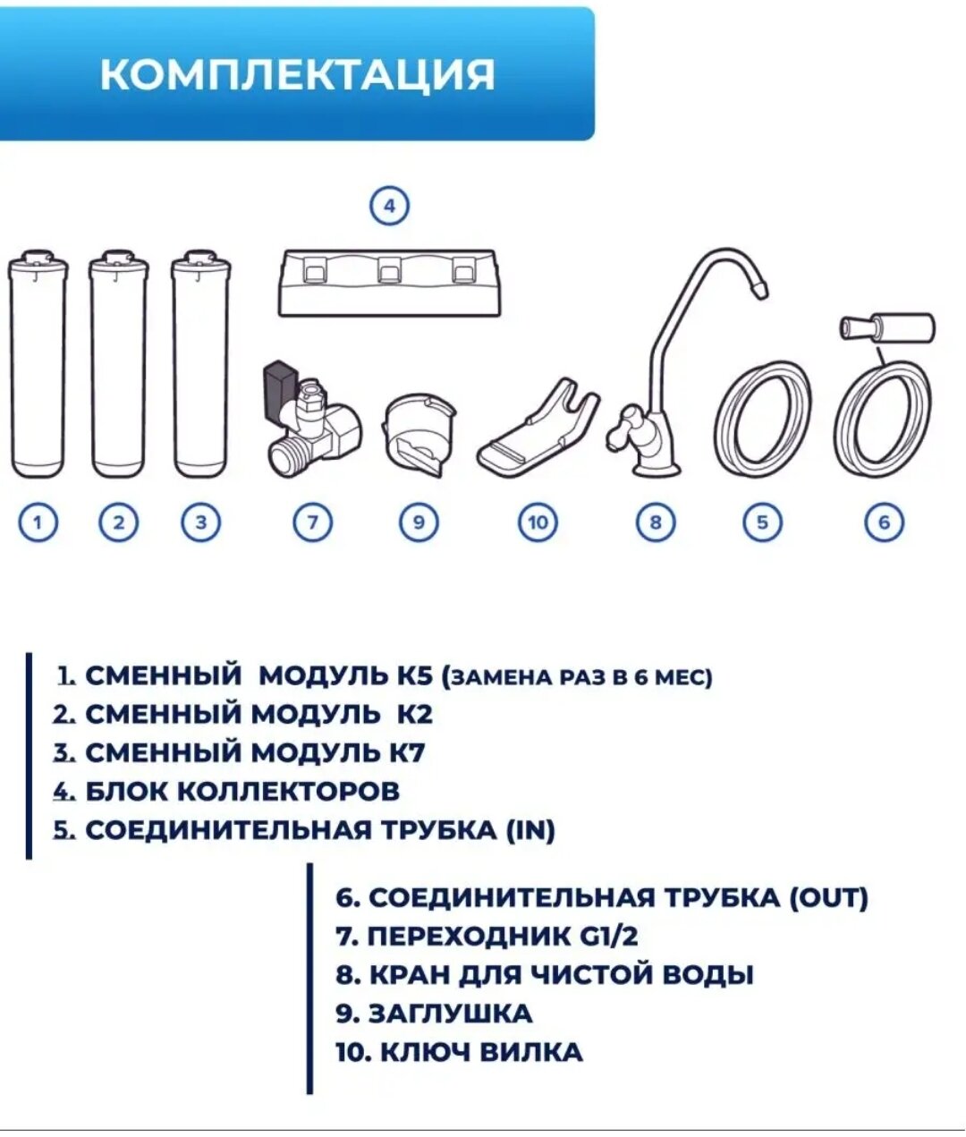 Водоочиститель Аквафор модель Аквафор Кристалл А(исполнение 2)