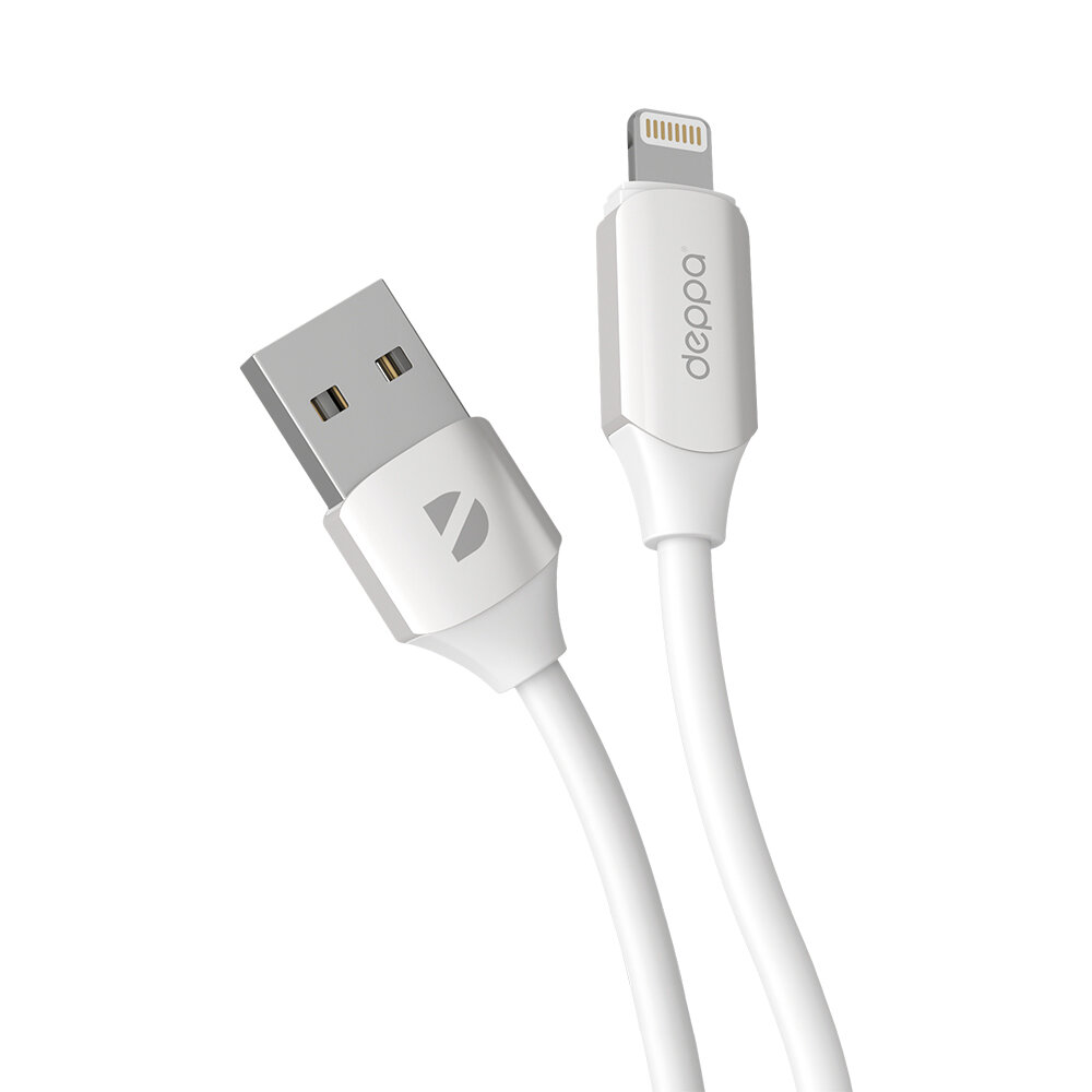 Дата-кабель Silk USB - Lightning, 1,2м, белый, Deppa, Deppa 72534