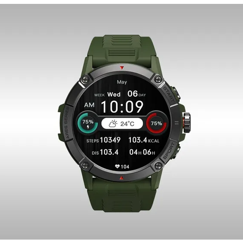 Умные часы для женщин и мужчин ZEBLAZE ARES 3 Green Гарантия 1 год 539000₽