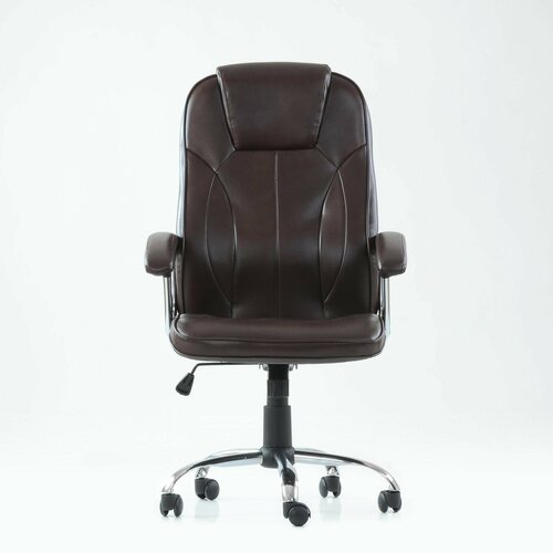 Кресло для руководителя K-8 коричневая экокожа