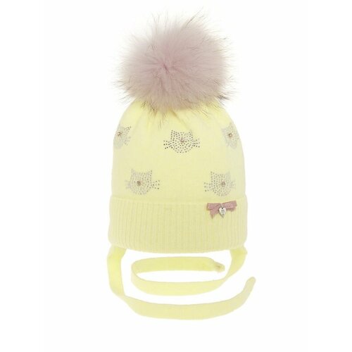 фото Шапка mialt, размер 50-52, желтый