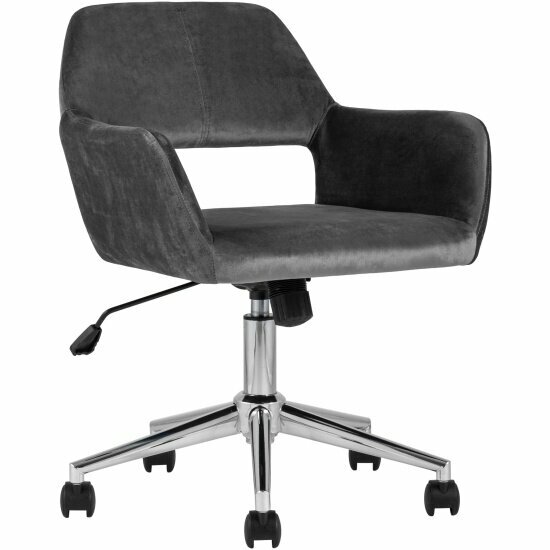 Кресло офисное Stool Group ROSS, велюр, серое
