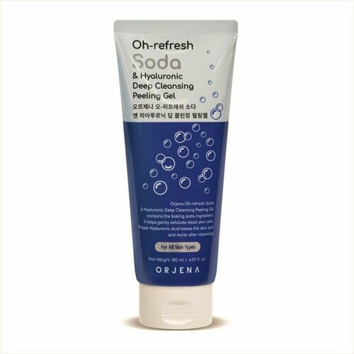 ORJENA Очищающий и отшелушивающий гель для лица Oh-Refresh Soda & Hyaluronic Deep Cleansing Peeling Gel
