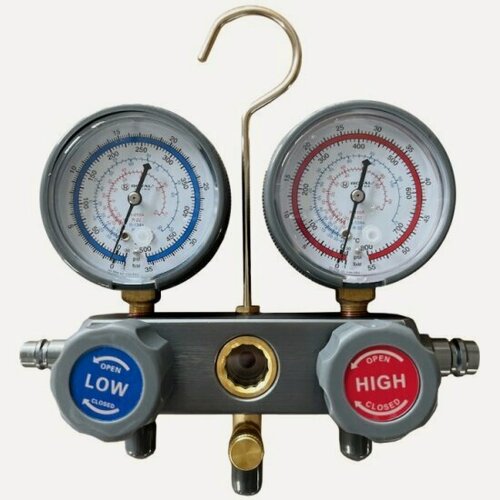 Изображение товара Коллектор манометрический Royal Clima RT-MG20BR-R410 (2-вент, 3 штуц, R22/R32/R134/R410, М1/4", без шлангов)