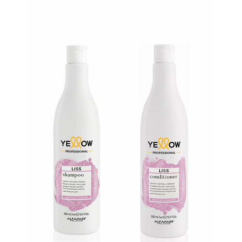 шампунь антифриз для гладких волос yellow liss shampoo 500 мл Набор для гладких волос YE PROFESSIONAL LISS шампунь 500 мл + кондиционер 500 мл, YELLOW, 25111_25112