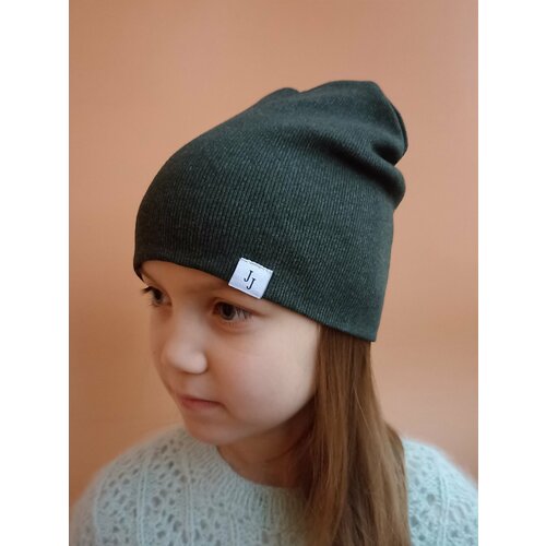 фото Шапка бини , размер 48-52, зеленый just joy kids