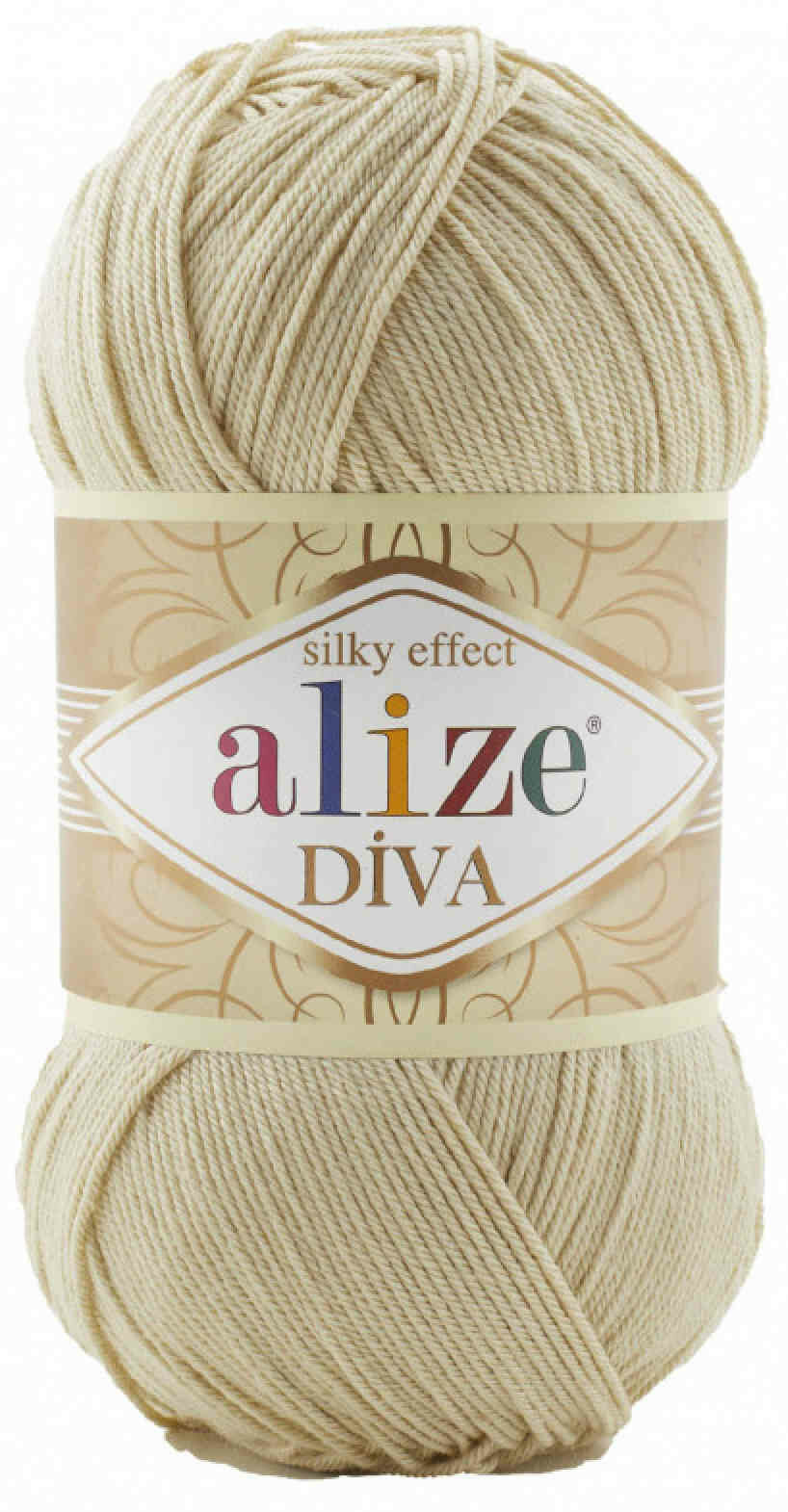 Пряжа Alize Diva медовый (394), 100%микрофибра, 350м, 100г, 1шт