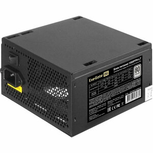 Фото Блок питания 1000W ExeGate 80 PLUS® 1000PPH-LT-OEM (ATX, APFC, КПД 82% (80 PLUS), 12cm fan, 24pin, 2