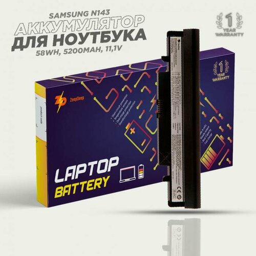 Аккумулятор для ноутбука Samsung N143, N145, N148, N150, N230, N250, N350, NT-N148 (AA-PB2VC6B) ZeepDeep Energy 58Wh, 5200mAh, 11,1V аккумулятор для ноутбука samsung rv709