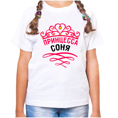 футболка девочке белая принцеса соня р р 26 Футболка , размер 38, белый