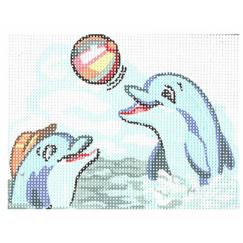 Канва с рисунком COLLECTION DART Игры дельфинов 1418см 1шт 314₽