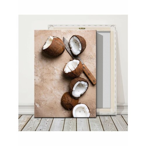 Картина на холсте с подрамником Нож для кокоса 30х40