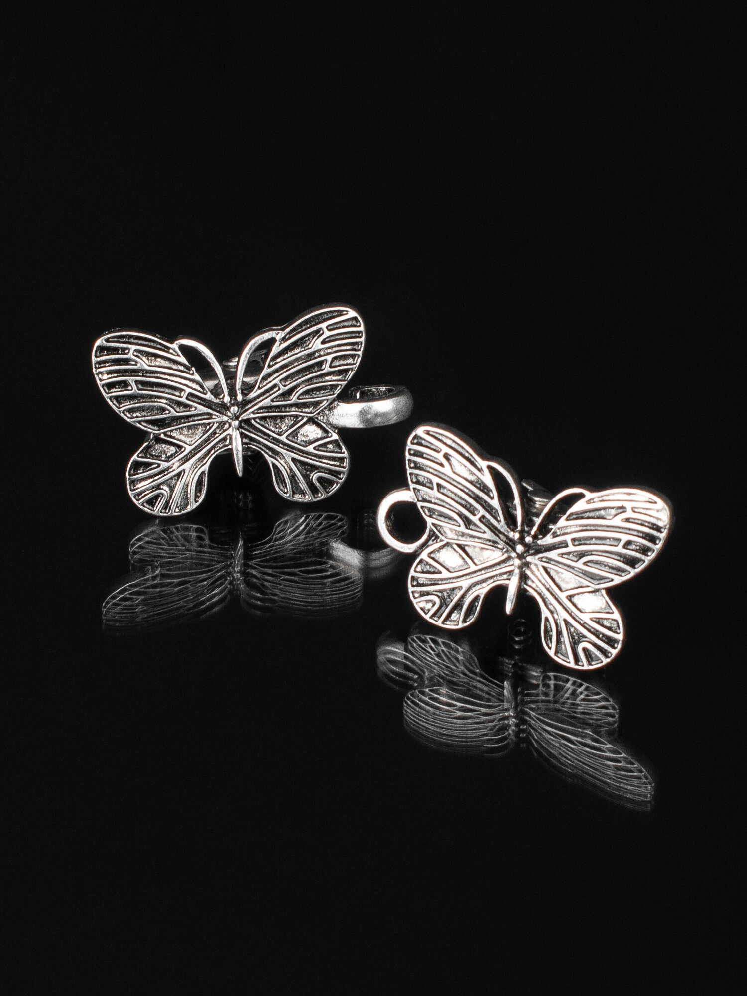 фото Зажим БлагоДарина "Бабочка" с креплением крючок для кардиганов, палантинов, кофт, платков, пальто