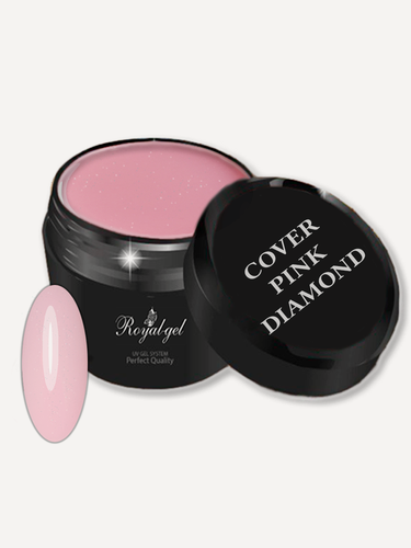 Изображение товара "COVER PINK DIAMOND" гель для наращивания ногтей камуфлирующий с глиттером Royal-gel 15 мл.