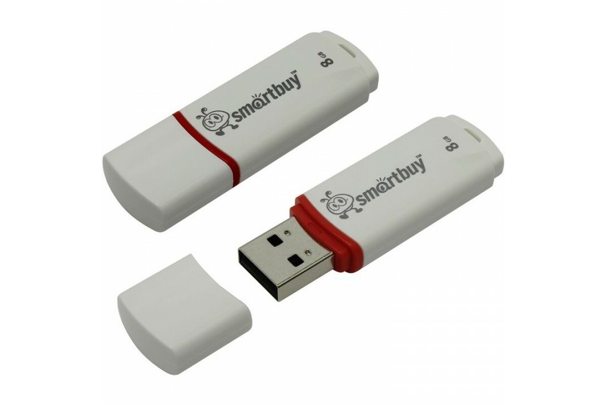 USB Флеш накопитель Smart Buy USB 8GB Crown White