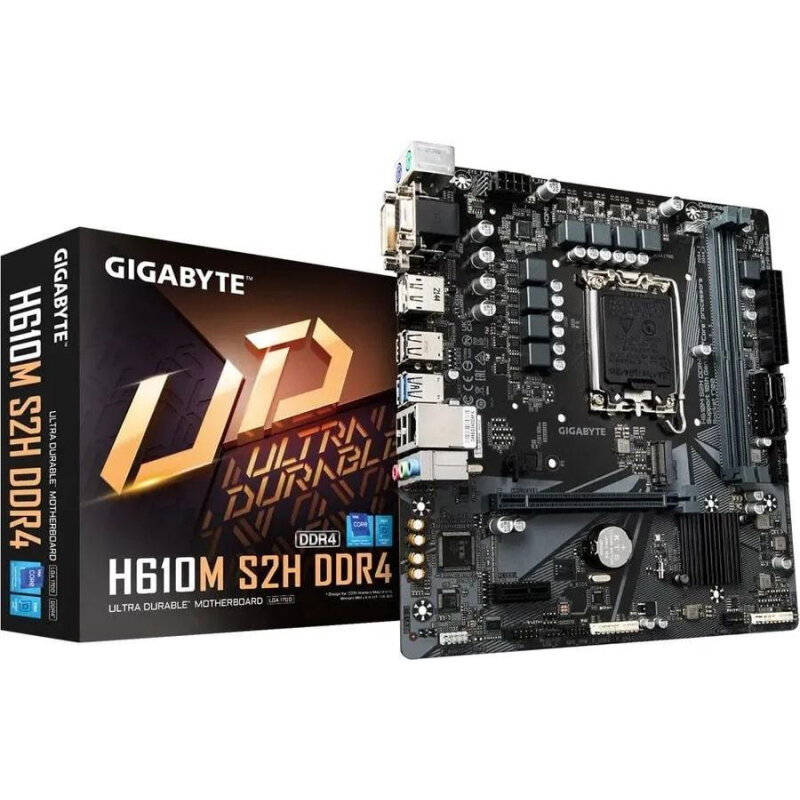 Материнская плата Gigabyte H610M S2H V2 DDR4 s1700, H610, 2xDDR4-3200 mATX