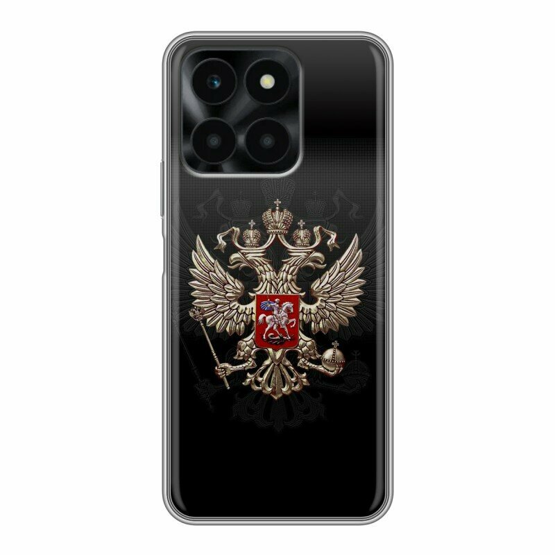 Дизайнерский силиконовый чехол для Хонор Х6а / Huawei Honor X6a Герб России