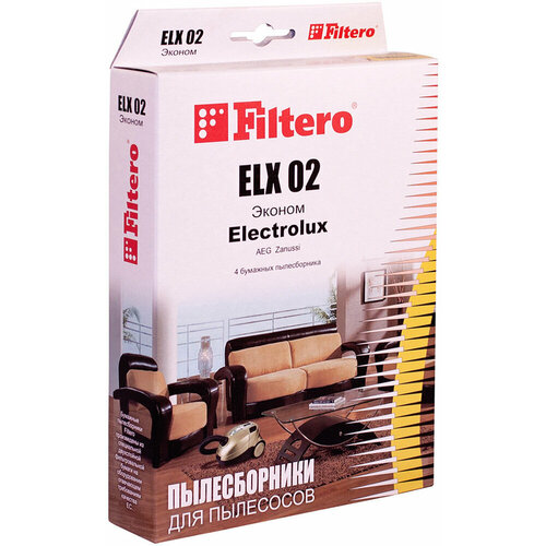 Мешок-пылесборник FILTERO Эконом ELX-02 пылесборники filtero elx 02 эконом бумажные 4 шт