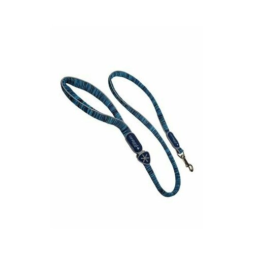 Cortina (Coralpina) мягкий поводок POWERMIX, голубой меланж 110 см/10 кг