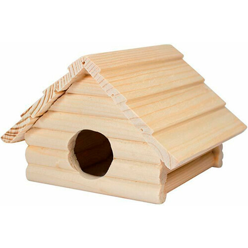 Домик для грызунов Дарелл Кроха деревянный 13 х 13 х 9 см (1 шт)