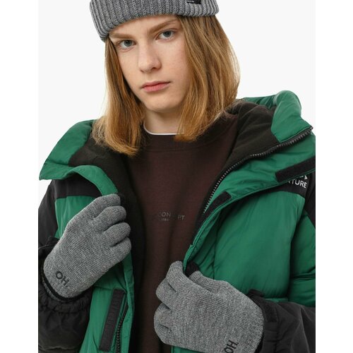 фото Перчатки gloria jeans, размер 8-10л, серый, черный