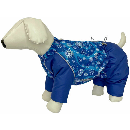 OSSO FASHION дождевик для собак всех пород черный со вставками для мальчиков (65-2)