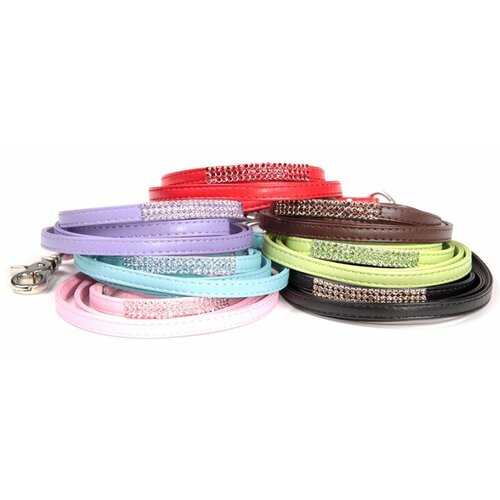 ForMyDogs поводок с кристаллами, размер 1,2*120см. (120*1,2см )