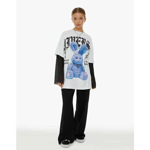 фото Брюки gloria jeans, размер 8-9 лет, черный