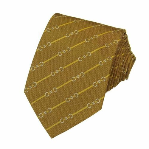 Галстук CELINE, коричневый стильный оранжевый галстук с логотипами celine 70138
