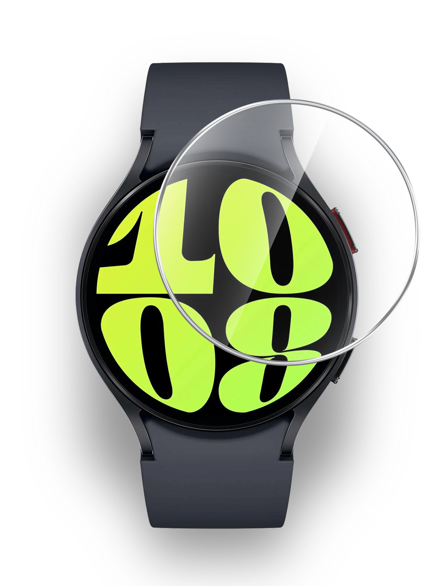 Защитная пленка на Samsung Galaxy Watch 6 (44 mm) ( Самсунг Галакси Вотч 6 (44 мм) на Экран прозрачная гидрогелевая полноклеевое Brozo