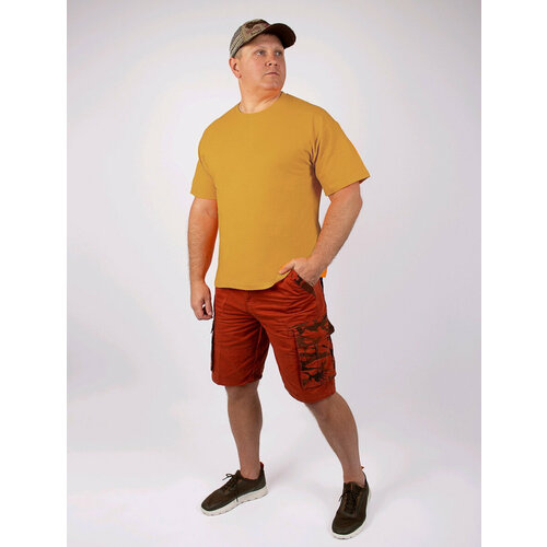 Футболка Kamukamu, оверсайз, хлопок, однотонная, размер S, желтый