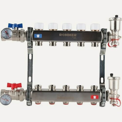 Изображение товара Коллектор Rommer в сборе без расходомеров 5 вых.