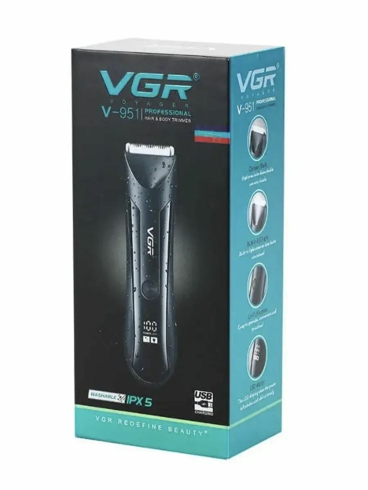 Триммер для стрижки волос, бороды и усов VGR V-951 - фотография № 14