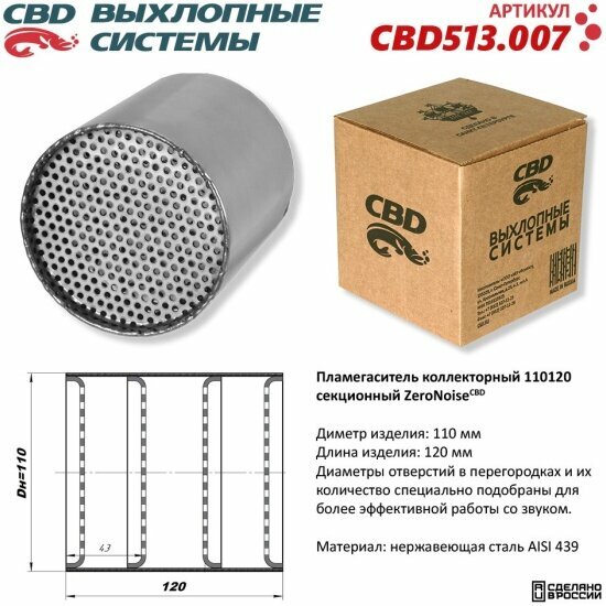 Пламегаситель коллекторный Cbd секционный, 513.007