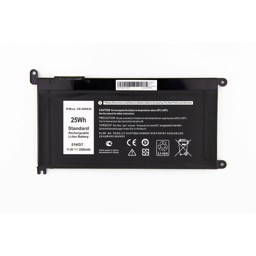 Аккумулятор для Dell 3180 3189 (11.4V 2200mAh) p/n: Y07HK 51KD7