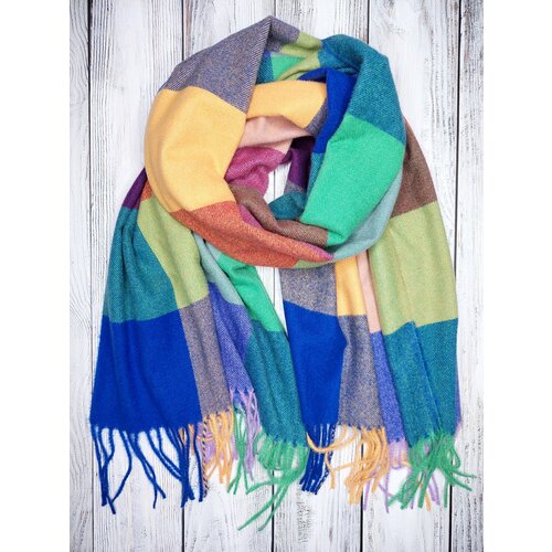 Палантин Lavantti, 180х70 см, голубой, красный