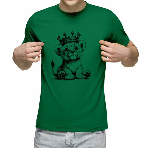 Футболка Us Basic, размер L, зеленый мужская футболка ворона в короне xl красный